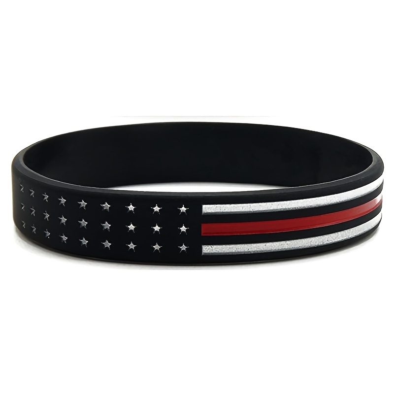 3pcs Firefighter Silicone Wristband Set